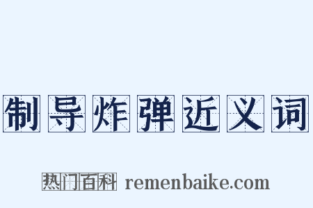 制导炸弹近义词是什么意思的图片